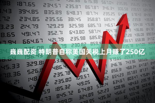 巍巍配资 特朗普自称美国关税上月赚了250亿