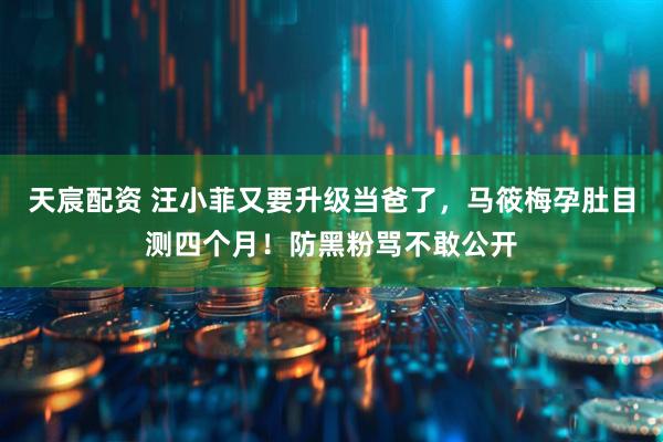 天宸配资 汪小菲又要升级当爸了，马筱梅孕肚目测四个月！防黑粉骂不敢公开